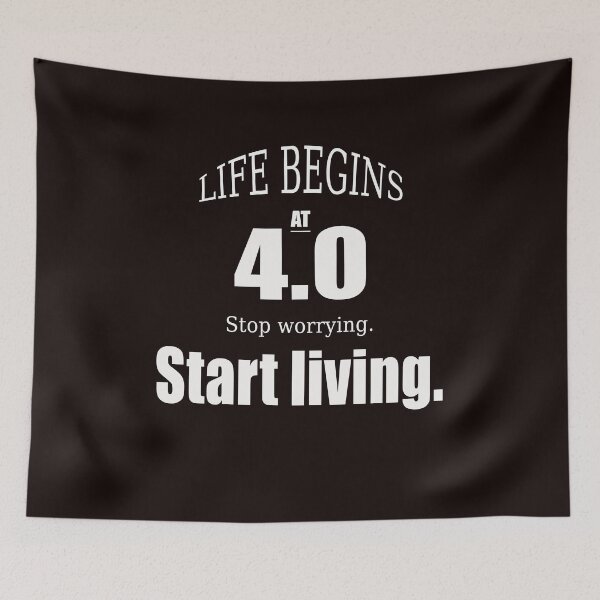 Item preview, Life Begins At 40. Stop Worrying. Start Living.  designed and sold by rodmendonca.