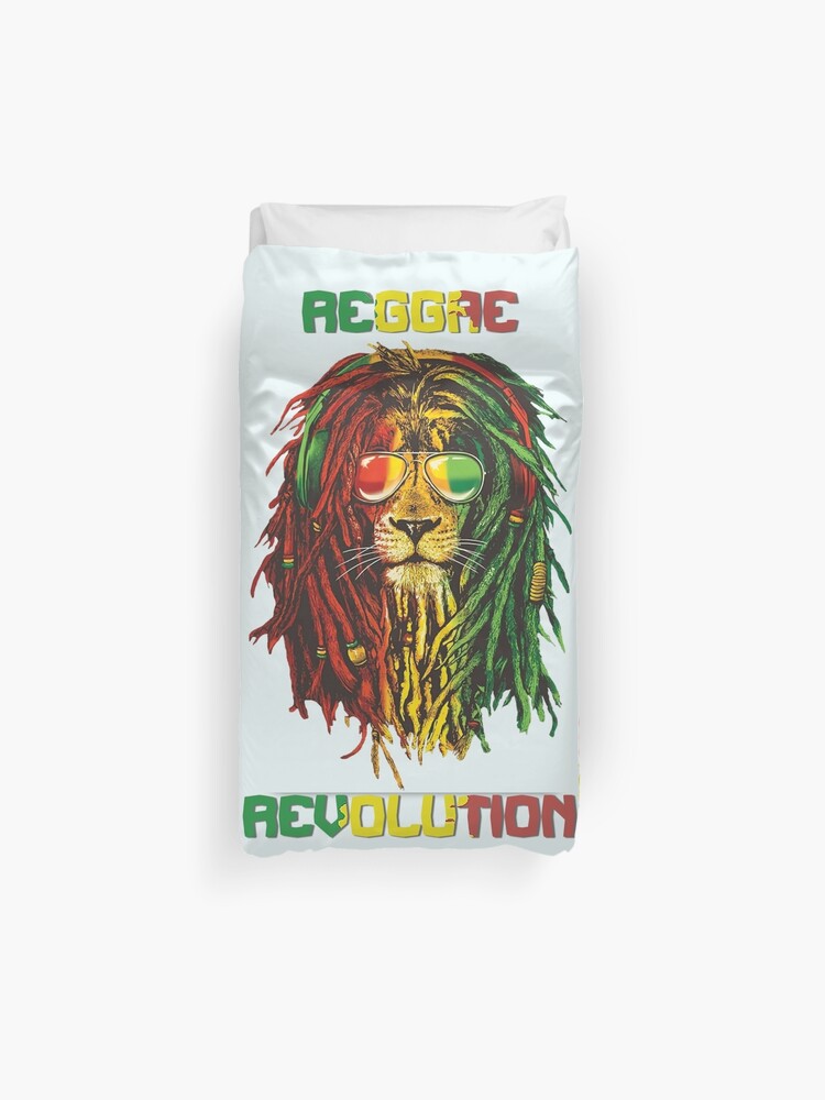 Reggae Revolution Bob Marley Rasta Lion Art Since 1979 Duvet