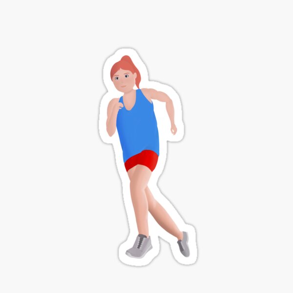 "Running Girl" Sticker by schmidtlily Redbubble