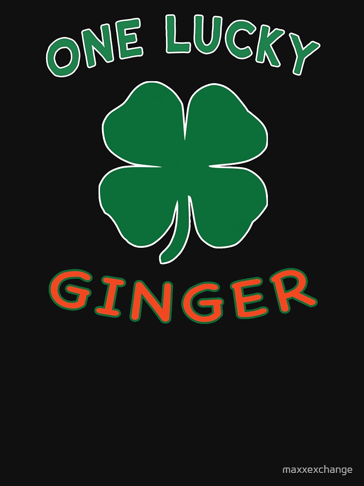 "Lucky Ginger St Patrick Day Irish Shamrock gift." Lightweight Hoodie