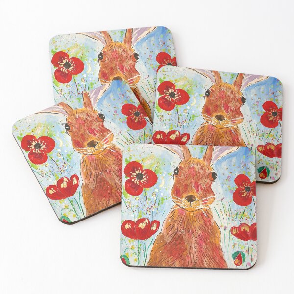 Item preview, Cute Hare among Poppies designed and sold by Casimirasart.