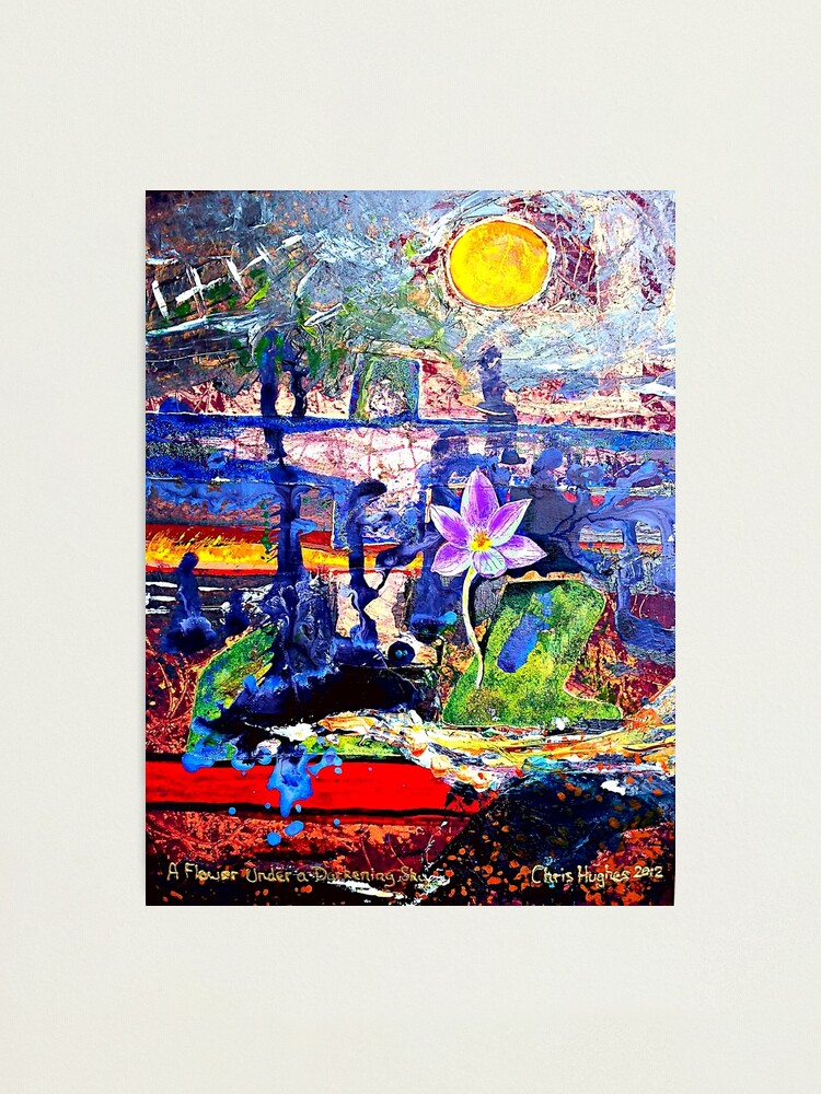 Alternate view of Flower Under a Darkening Sky Original Artwork Photographic Print