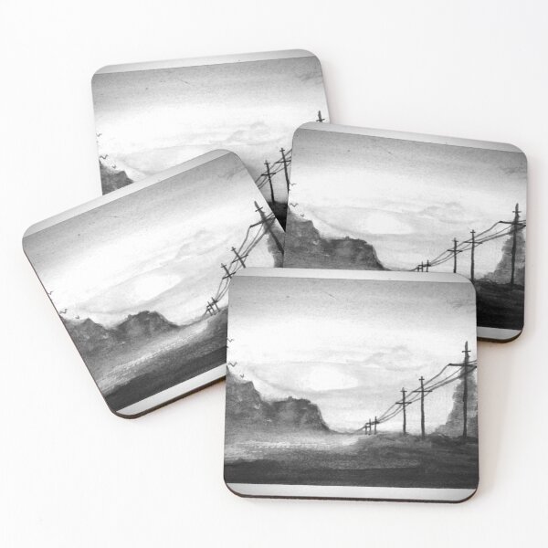 Item preview, Powerline Watercolor Print designed and sold by sprayrainbow.