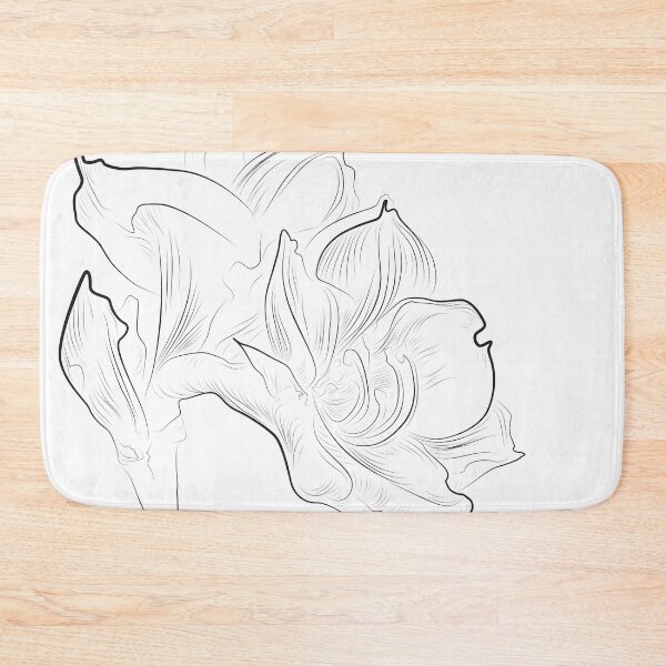 Item preview, Amaryllis detailed line drawing on white background	 designed and sold by RPuniquedesigns.