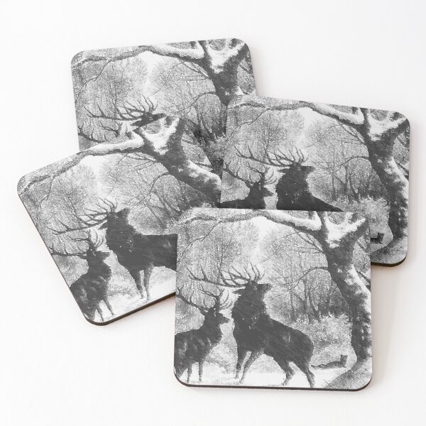 Item preview, Deer in the winter forest designed and sold by AkraidaxDesign.