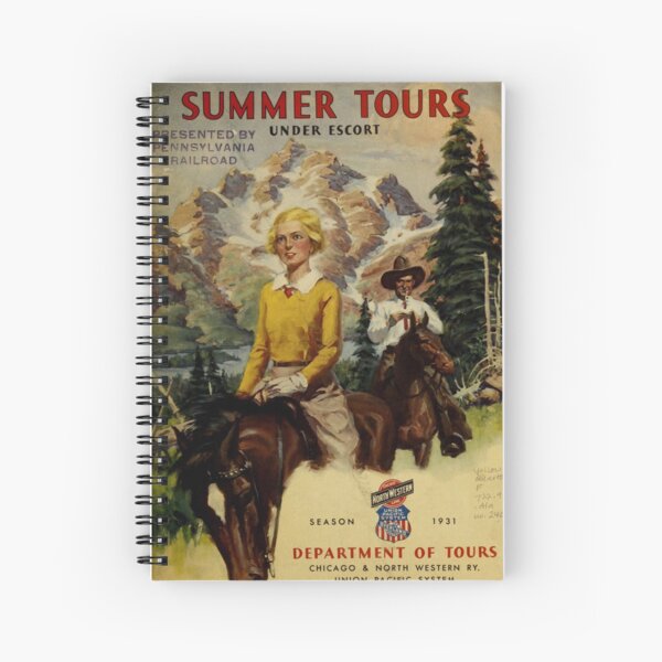 Vintage Summer Tours Catalog Spiral Notebook