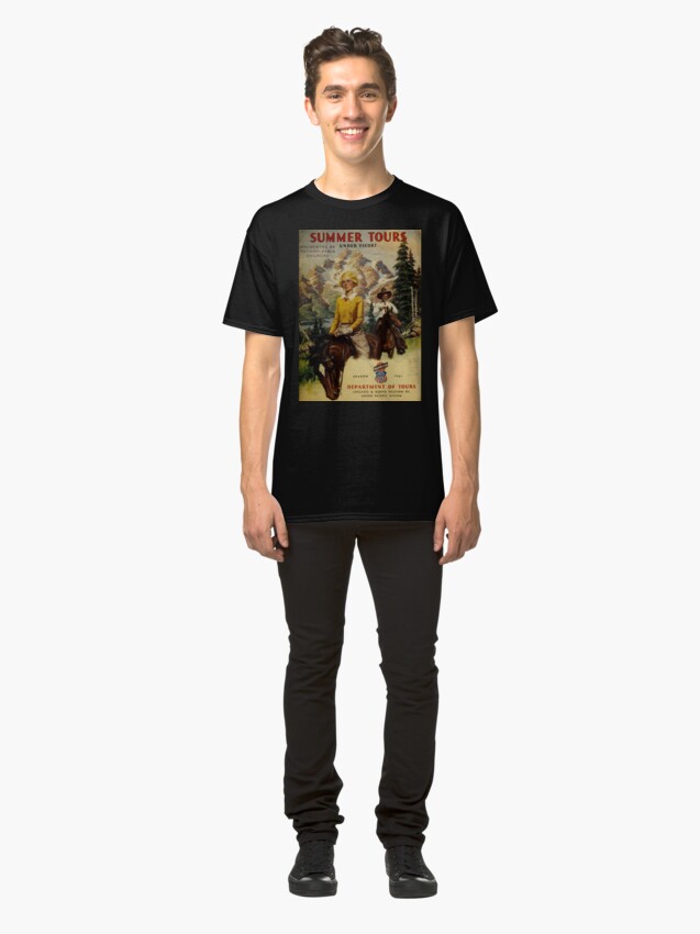 Alternate view of Vintage Summer Tours Catalog Classic T-Shirt