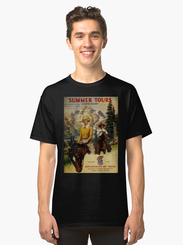 Alternate view of Vintage Summer Tours Catalog Classic T-Shirt