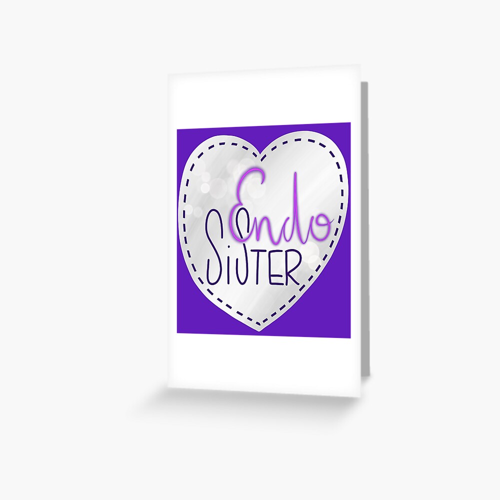 Endometriosis sister awareness handlettering Greeting Card