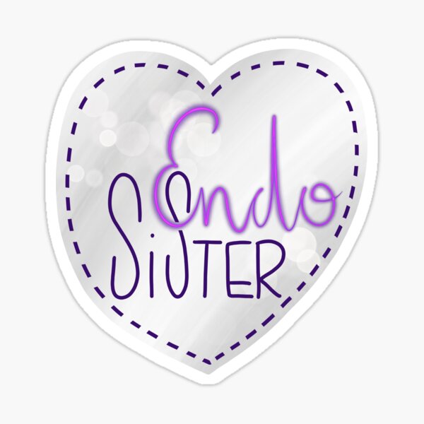 Endometriosis sister awareness handlettering Sticker