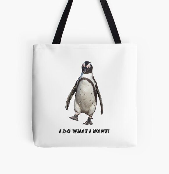 Ich tue, was ich will Pinguin Allover-Print Tote Bag