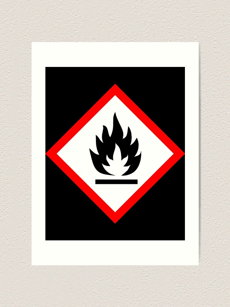 Legitimationsoplysninger Ballade seksuel Pictogram "Flammable"" Art Print for Sale by WilliamPaterson | Redbubble