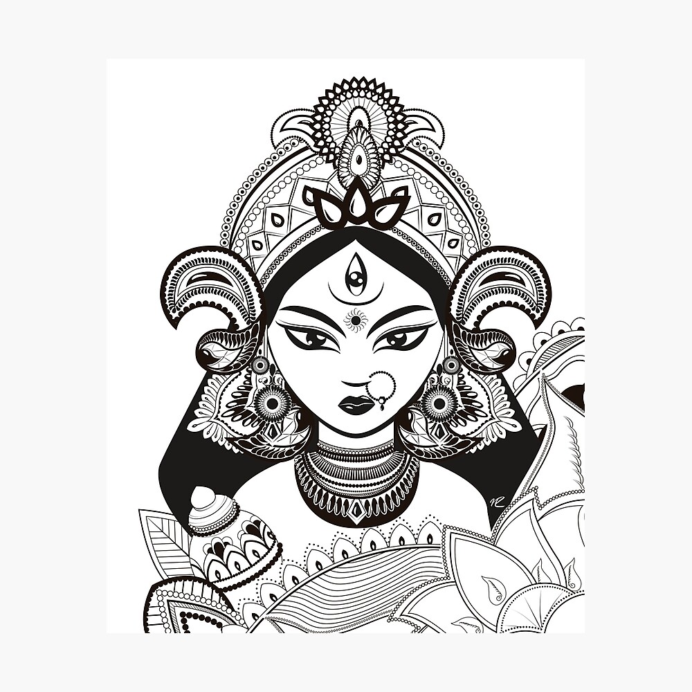 Durga Poster By Nievesnz Redbubble