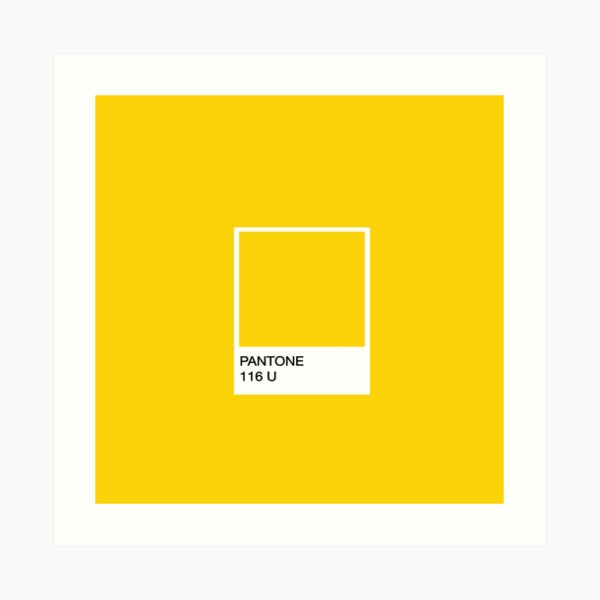 PANTONE Yellow Art Print