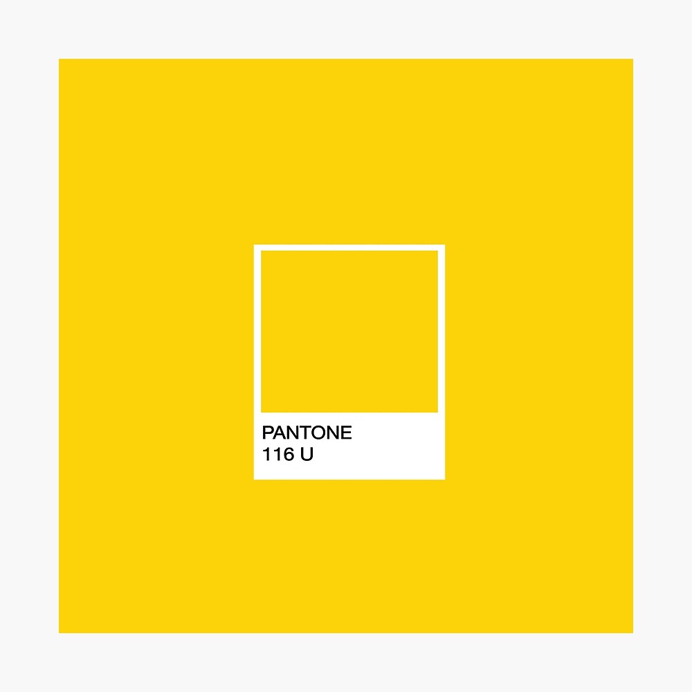 Pantone Yellow Metal Print By Joaovictorprado Redbubble
