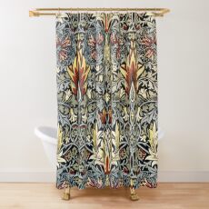 William Morris Snakeshead Floral Pattern Shower Curtain