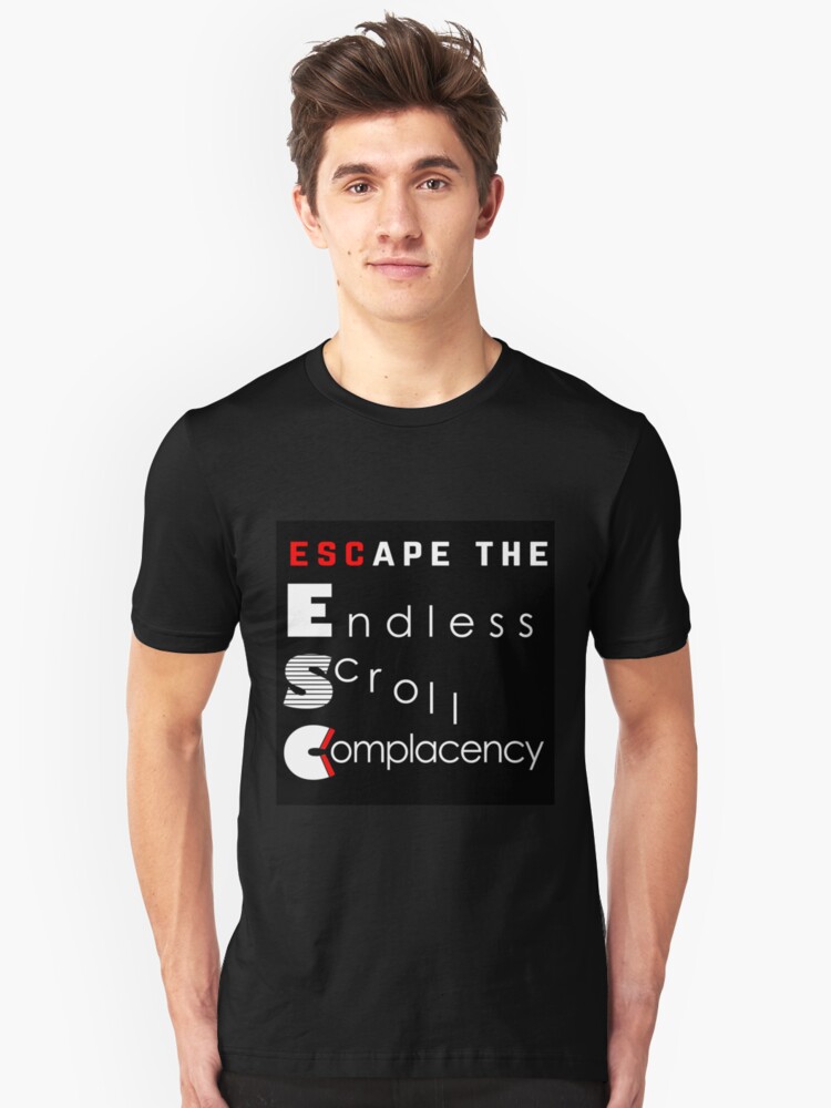Alternate view of ESC Endless Scroll Complacency Slim Fit T-Shirt