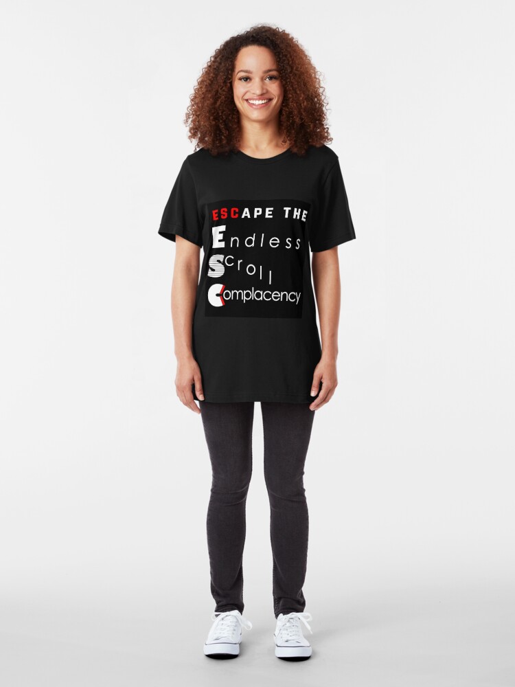 Alternate view of ESC Endless Scroll Complacency Slim Fit T-Shirt