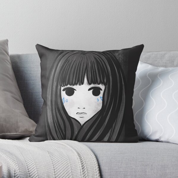Black tears Throw Pillow