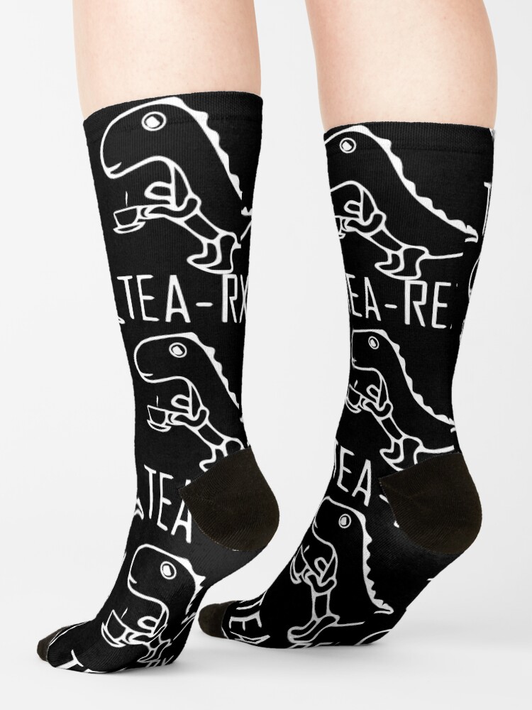 Alternate view of Tea-Rex animal Crossing Funny Dianosaur Slim Fit T Shirt Socks