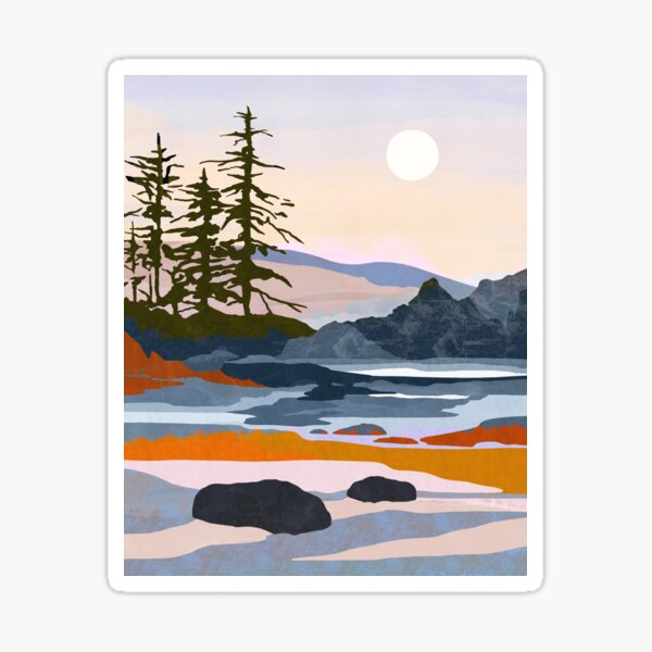 valley moon Sticker