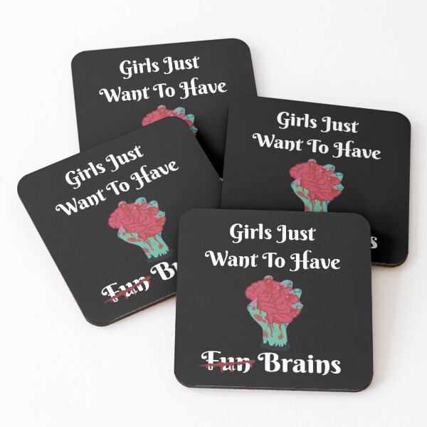 Item preview, Funny Girls Just Want To Have Brains Zombie product designed and sold by jakehughes2015.