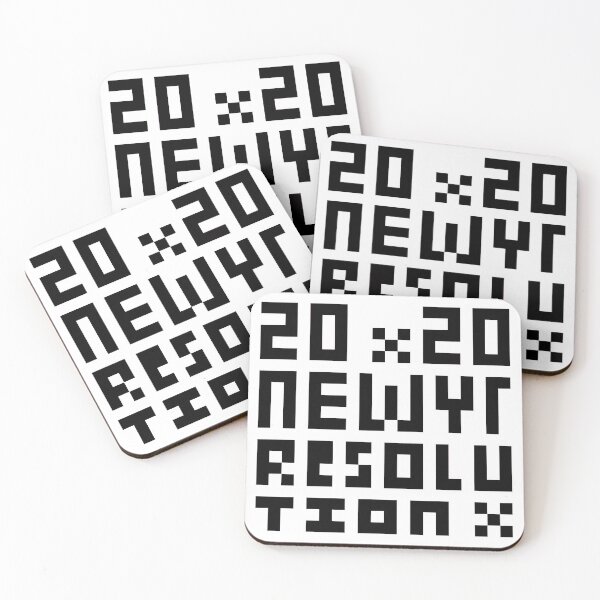 Item preview, New Years LOW Resolution - 20x20 Dimensions (Black And White) designed and sold by potluck.