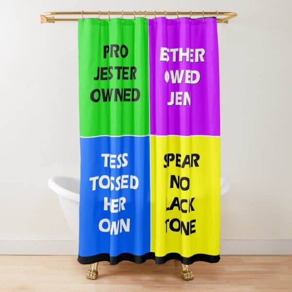 Hormone 4 Panel Colour Shower Curtain