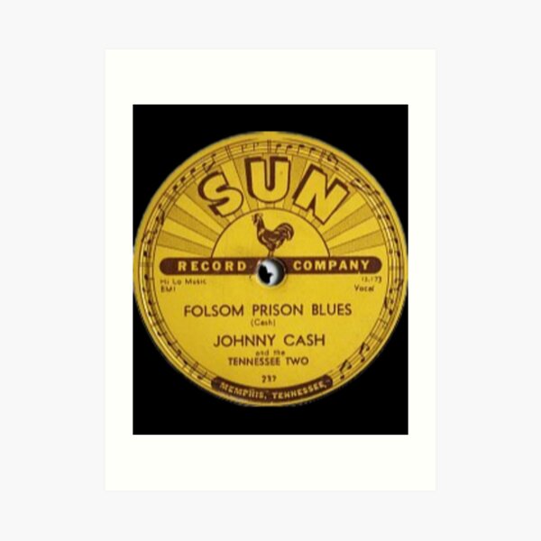 Johnny Cash At San Quentin Vinyl Record Art Print By Raglan Rose Redbubble