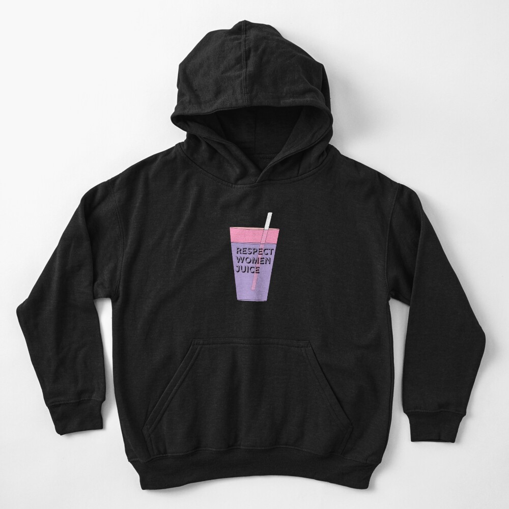 respect women pink hoodie