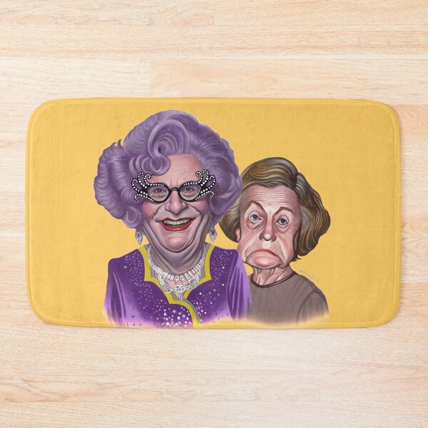 Item preview, Dame Edna Everage and her constant traveling companion (and bridesmaid) Madge Allsop by James Brennan designed and sold by dameednaeverage.