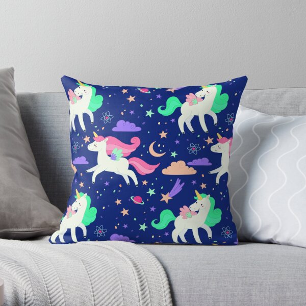 Flying Unicorns Throw Pillow
