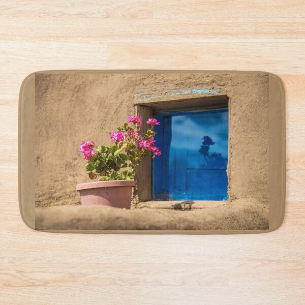 Item preview, USA. New Mexico. Taos Pueblo. Pink Flower in the Pot. designed and sold by vadim19.