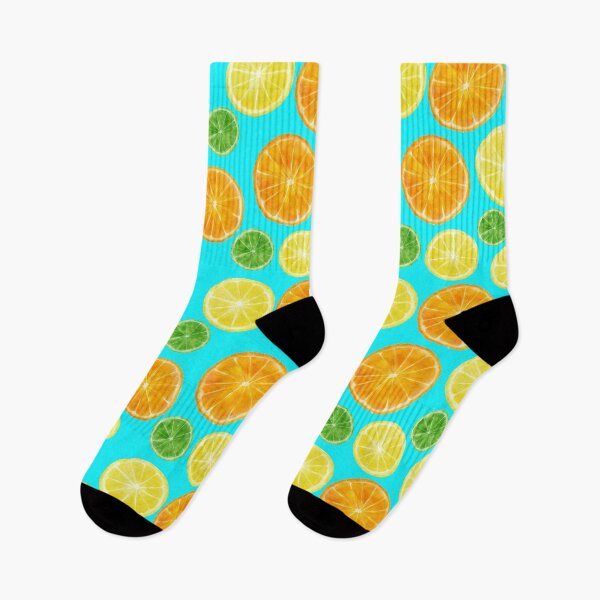 Item preview, Citrus pattern with blue/green background designed and sold by KeytonDesign.