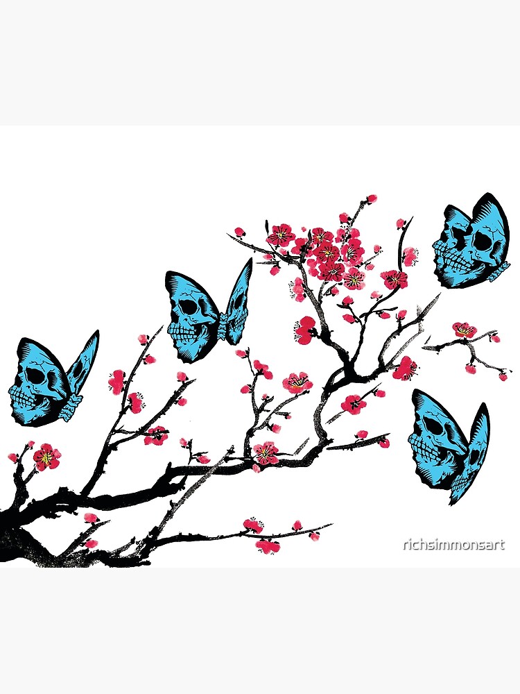 Skullerfly Cherry Blossom by richsimmonsart