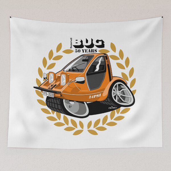 Item preview, Bond Bug caricature 50 years designed and sold by car2oonz.