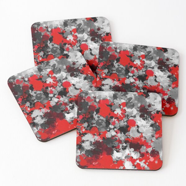 Item preview, Red and Grey Paint Splatter designed and sold by BigTexFunkadelic.