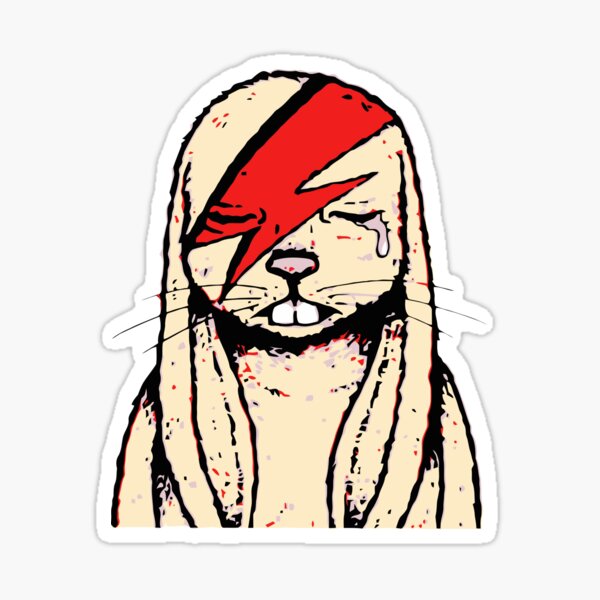 David Bowie Rabbit Sticker