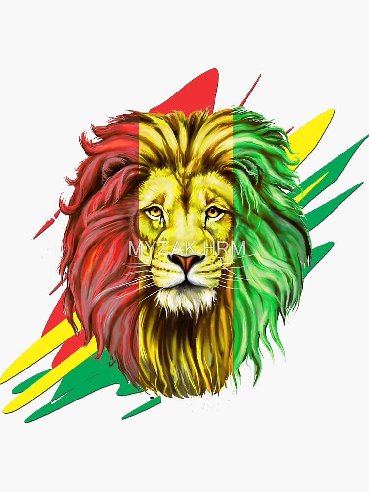 Lion Zion Bob Marley Rasta Reggae Art Sticker By Ouss Hrm Redbubble 6986