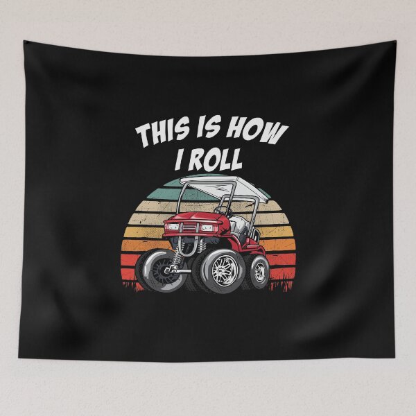Item preview, Retro Vintage Sunset This is How I Roll Funny Golf Cart designed and sold by TheTeeSupplyCo.