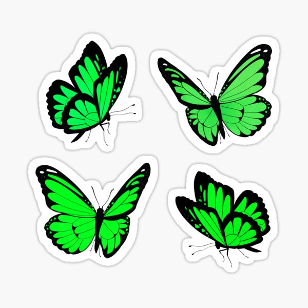 Stickers Papillon vert