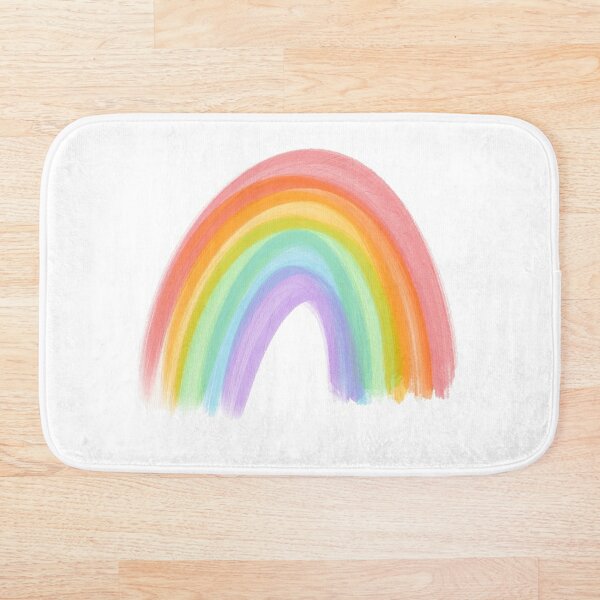 bright coloured bath mats