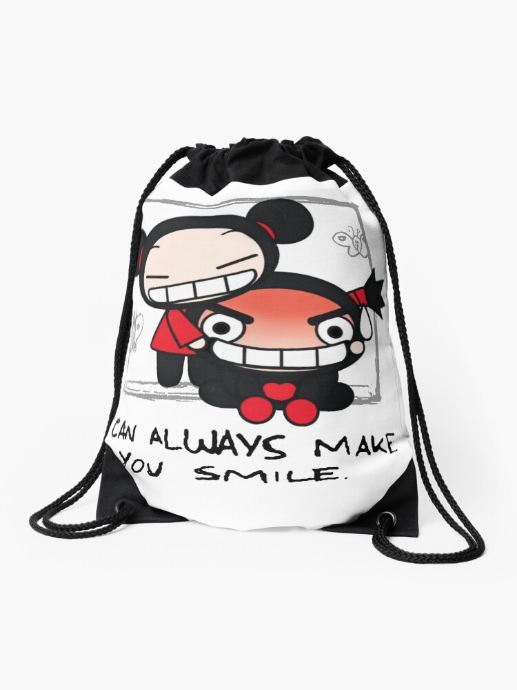 I Can Always Make You Smile Meme Pucca Funny Love Drawstring Bag By Prettylilpsxcho Redbubble