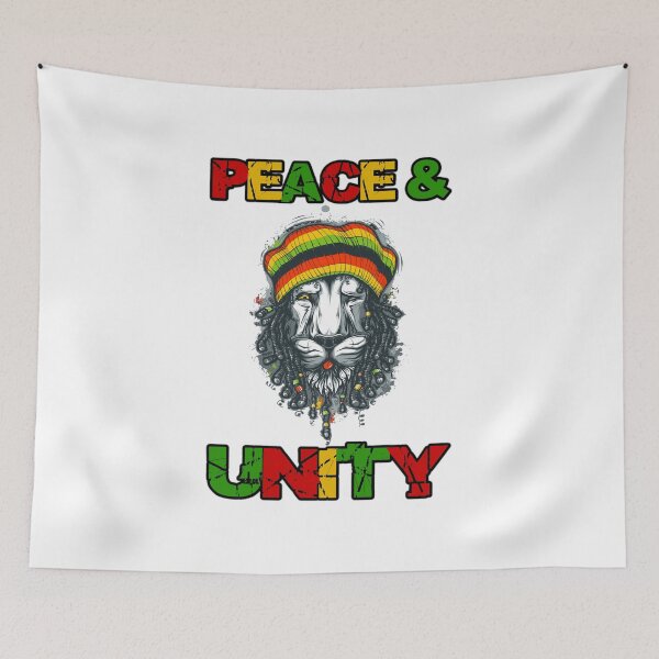 Item preview, Peace & Unity Rasta Lion Reggae  designed and sold by MYZAK HRM.