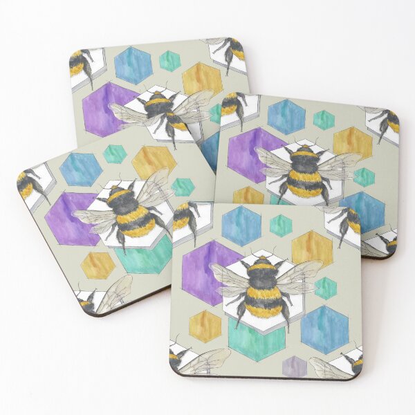 Item preview, Fuzzy Butt Bees and Hexagons designed and sold by Catherine Holcombe.