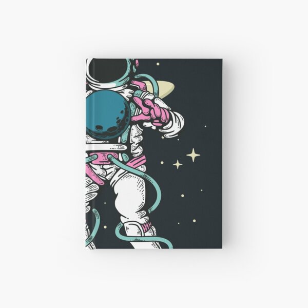 Astronaut in space Hardcover Journal