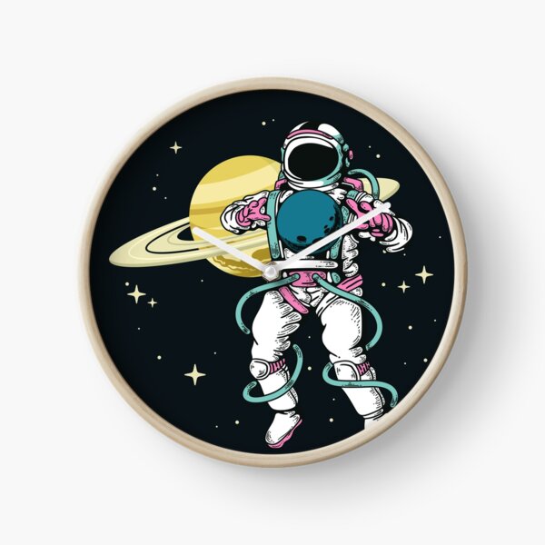 Astronaut in space Clock