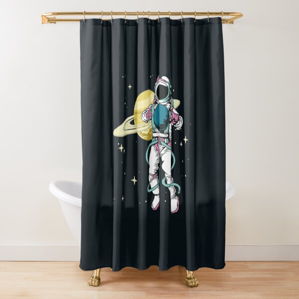 Astronaut in space Shower Curtain