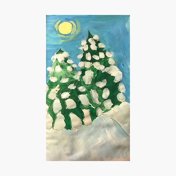 Item preview, Midday Snowy Pines designed and sold by bloomingvine.