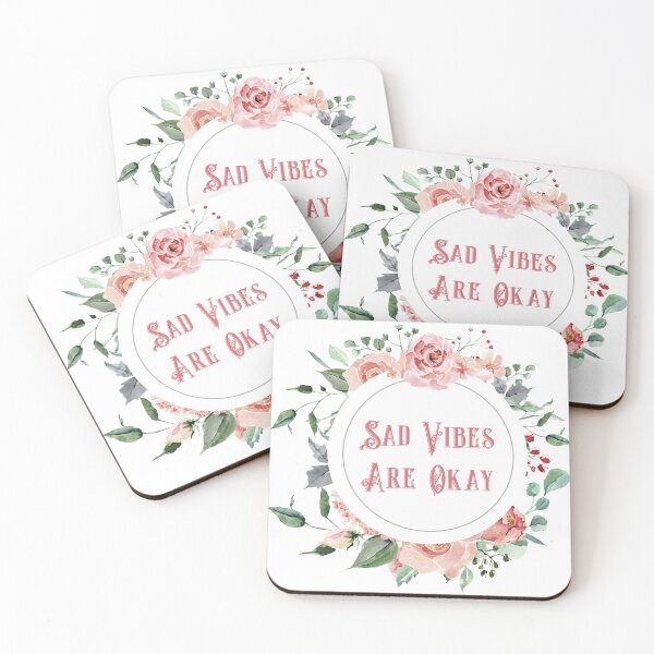 Item preview, Sad Vibes Are Okay - A Floral Print designed and sold by Annalee Beer.